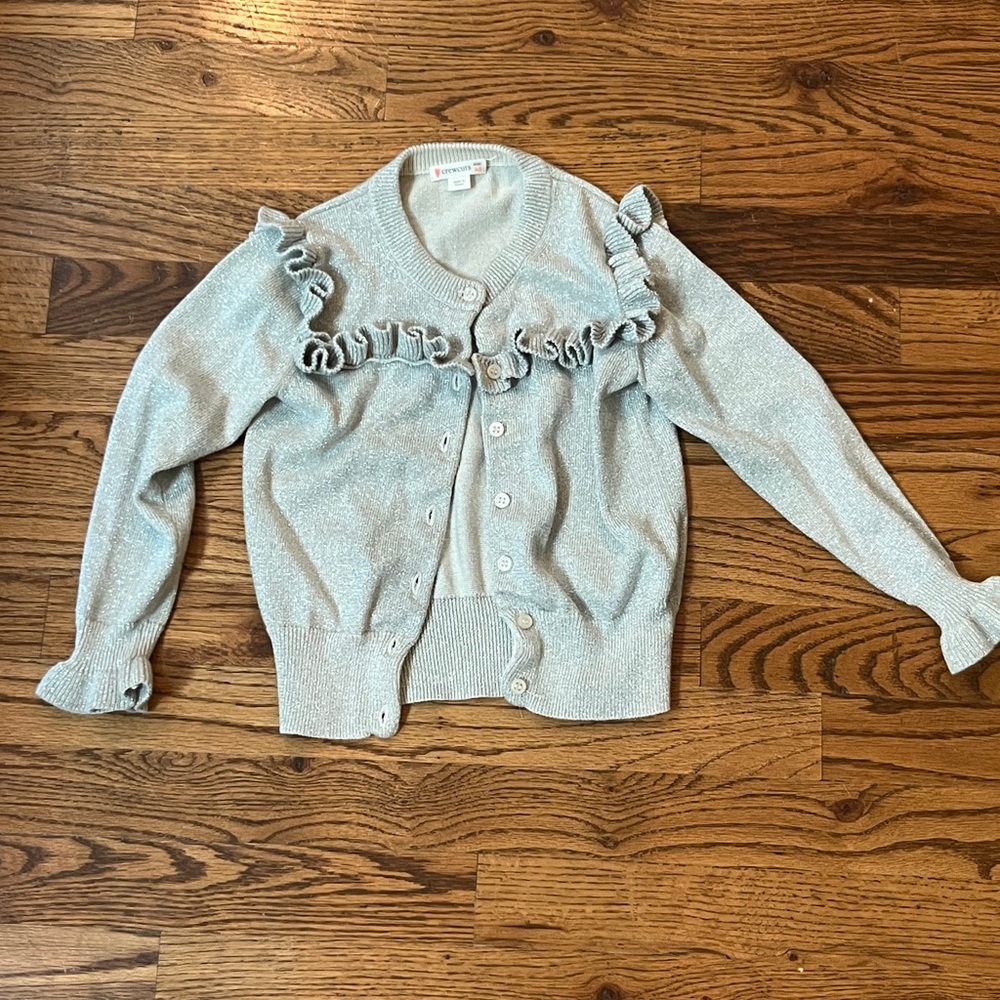 Crewcuts Light Blue Ruffle Cardigan